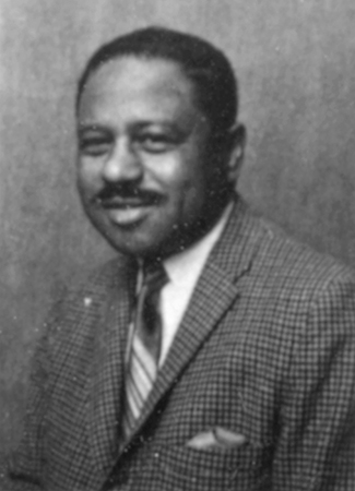 Black and white photograph of Principal Jones