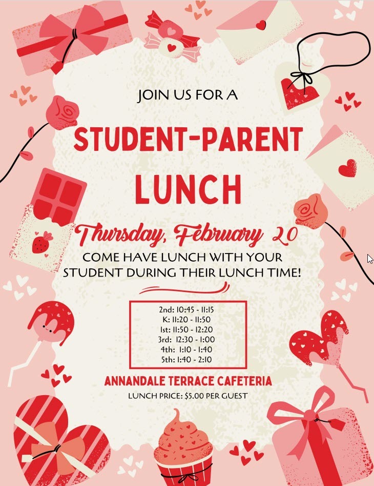 Poster for student parent lunch