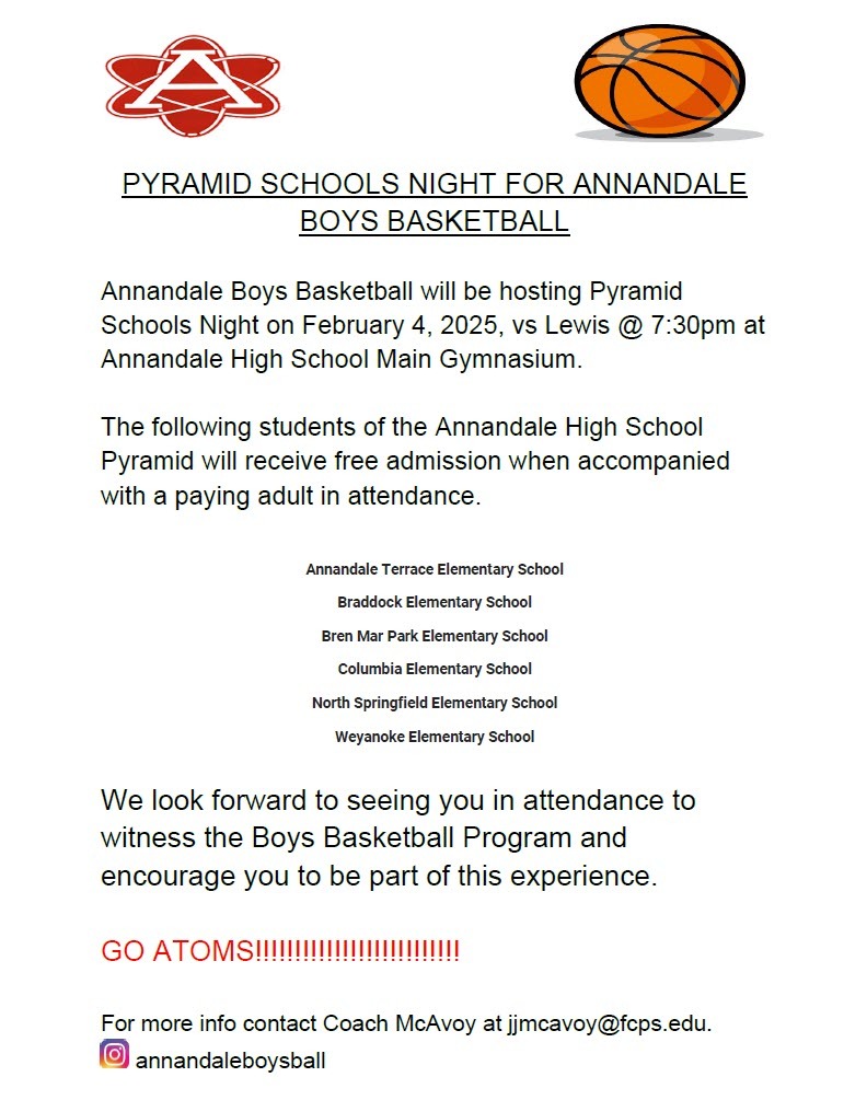 annandale atoms boys basket ball poster